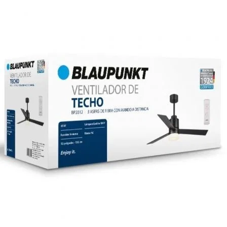 Blaupunkt Ventilador de Techo BP2012 de 132cm con Luz LED y Mando